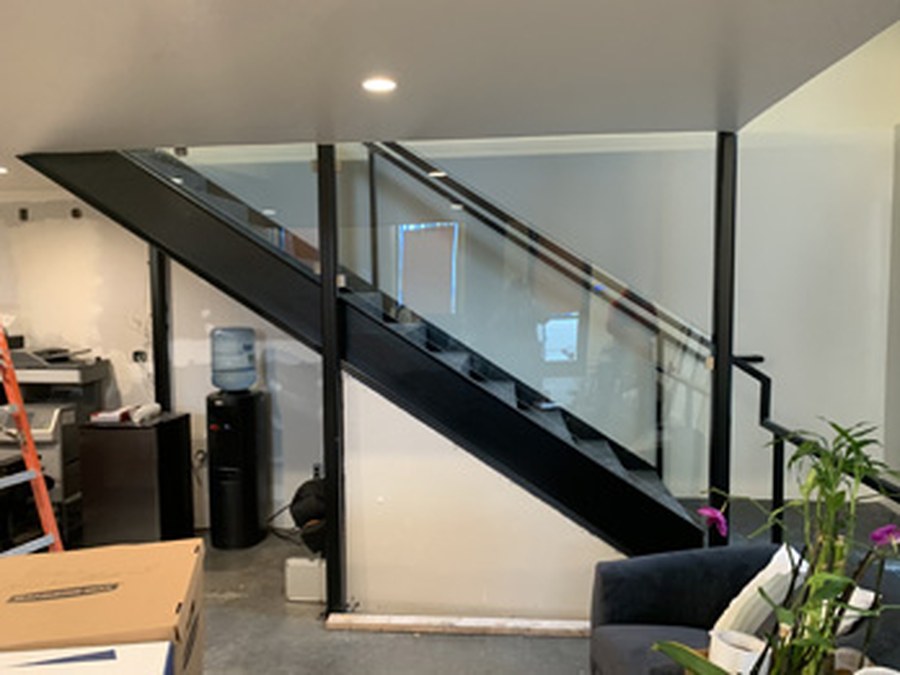 Deck glass railing by Bay Glass & Shower